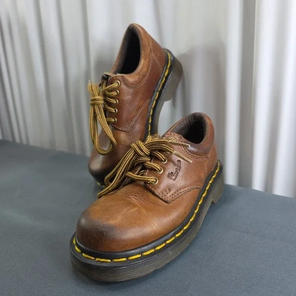 Dr. Martens Kids 13 Lace Up Leather Oxford Shoes Oiled Brown Classic Academia - Picture 9 of 9